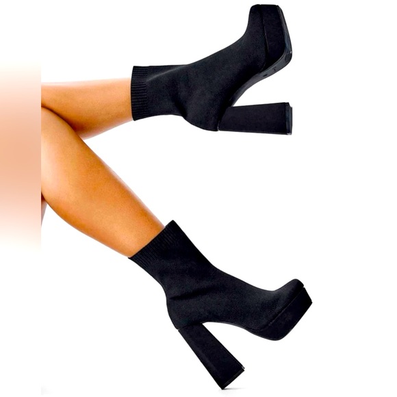 Knit Chunky boot heeled sock size 6 NEW - Picture 3 of 7